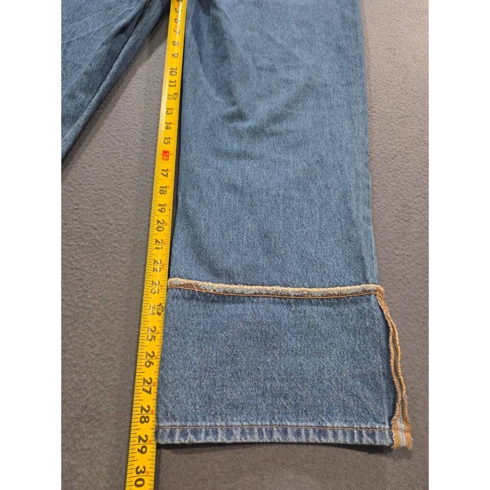 Anthropologie Pilcro Lonnie Y2K Cuffed Crop Jeans Womens 31 Blue Sparkle A010609 - Picture 8 of 16